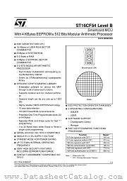 ST16CF54-LEVEL-B datasheet pdf SGS Thomson Microelectronics