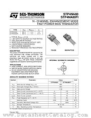 STP4NA80 datasheet pdf SGS Thomson Microelectronics
