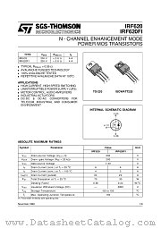 IRF620FI datasheet pdf SGS Thomson Microelectronics