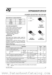 STPS6045CW datasheet pdf SGS Thomson Microelectronics