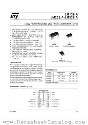 LM239A datasheet pdf SGS Thomson Microelectronics