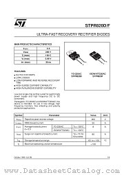 STPR820F datasheet pdf SGS Thomson Microelectronics