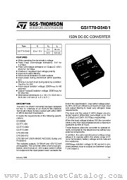 GS1T70-D540/1 datasheet pdf SGS Thomson Microelectronics