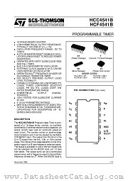 HCF4541B datasheet pdf SGS Thomson Microelectronics
