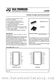 L6234PD datasheet pdf SGS Thomson Microelectronics