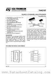 74AC157 datasheet pdf SGS Thomson Microelectronics