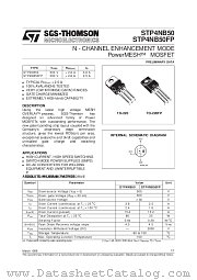 STP4NB50FP datasheet pdf SGS Thomson Microelectronics