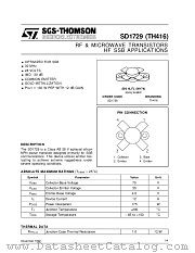 TH416 datasheet pdf SGS Thomson Microelectronics