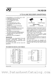 74LVQ138 datasheet pdf SGS Thomson Microelectronics