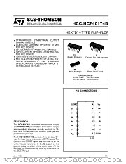 HCC40174B datasheet pdf SGS Thomson Microelectronics