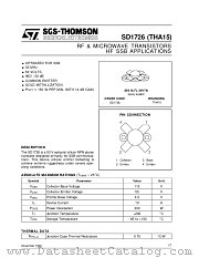 THA15 datasheet pdf SGS Thomson Microelectronics