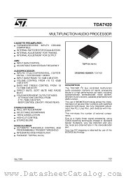 TDA7420 datasheet pdf SGS Thomson Microelectronics