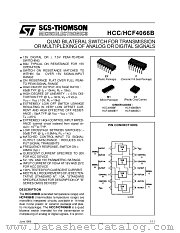 HCF4066B datasheet pdf SGS Thomson Microelectronics