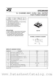 STE26NA90 datasheet pdf SGS Thomson Microelectronics