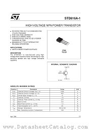 STD616A-1 datasheet pdf SGS Thomson Microelectronics