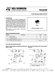 TBA820M datasheet pdf SGS Thomson Microelectronics