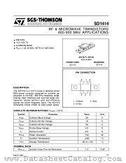 SD1414 datasheet pdf SGS Thomson Microelectronics