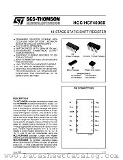 HCF4006 datasheet pdf SGS Thomson Microelectronics