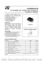 STV80NE03L-06 datasheet pdf SGS Thomson Microelectronics