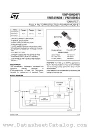 VNV49N04 datasheet pdf SGS Thomson Microelectronics