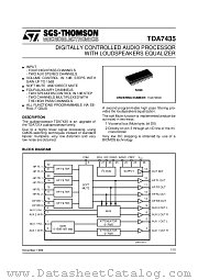 TDA7435 datasheet pdf SGS Thomson Microelectronics