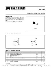 BC394 datasheet pdf SGS Thomson Microelectronics