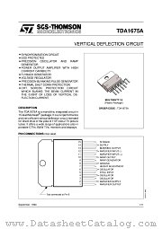 TDA1675A datasheet pdf SGS Thomson Microelectronics