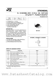 STN3NE06L datasheet pdf SGS Thomson Microelectronics