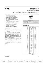 74ACT16244 datasheet pdf SGS Thomson Microelectronics