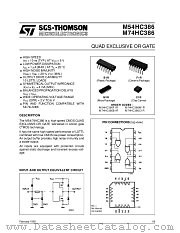 M74HC386 datasheet pdf SGS Thomson Microelectronics