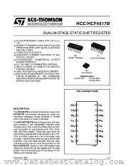 HCF4517B datasheet pdf SGS Thomson Microelectronics