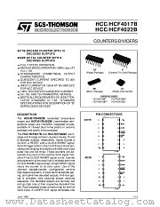 HCC4022B datasheet pdf SGS Thomson Microelectronics