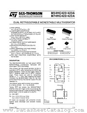 M54HC423 datasheet pdf SGS Thomson Microelectronics