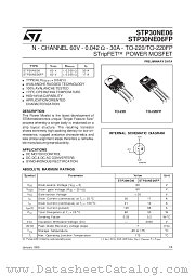 STP30NE06 datasheet pdf SGS Thomson Microelectronics