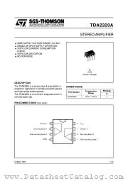 TDA2320A datasheet pdf SGS Thomson Microelectronics