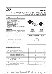 STD5NE10 datasheet pdf SGS Thomson Microelectronics