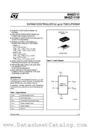 M40Z111W datasheet pdf SGS Thomson Microelectronics