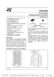 74VHC245 datasheet pdf SGS Thomson Microelectronics