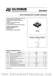 BUT232V datasheet pdf SGS Thomson Microelectronics