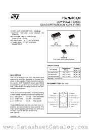 TS27M4C datasheet pdf SGS Thomson Microelectronics