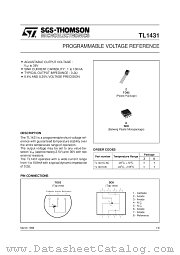 TL1431 datasheet pdf SGS Thomson Microelectronics