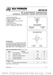 MSC80185 datasheet pdf SGS Thomson Microelectronics