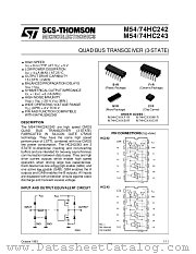 M54HC242 datasheet pdf SGS Thomson Microelectronics