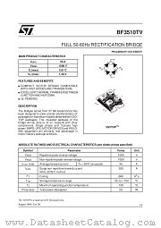 BF3510TV datasheet pdf SGS Thomson Microelectronics