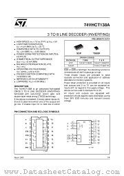 74VHCT138A datasheet pdf SGS Thomson Microelectronics