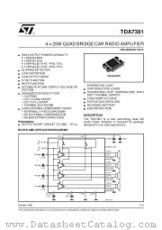 TDA7381 datasheet pdf SGS Thomson Microelectronics