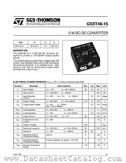 GS5T48-15 datasheet pdf SGS Thomson Microelectronics