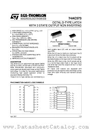 74AC573 datasheet pdf SGS Thomson Microelectronics