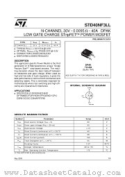 STD40NF3LL datasheet pdf SGS Thomson Microelectronics