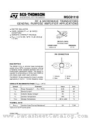 MSC81118 datasheet pdf SGS Thomson Microelectronics